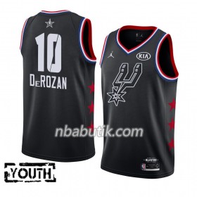 NBA Børn Trøje San Antonio Spurs DeMar DeRozan 10 2019 All-Star Jordan Brand Sort Swingman